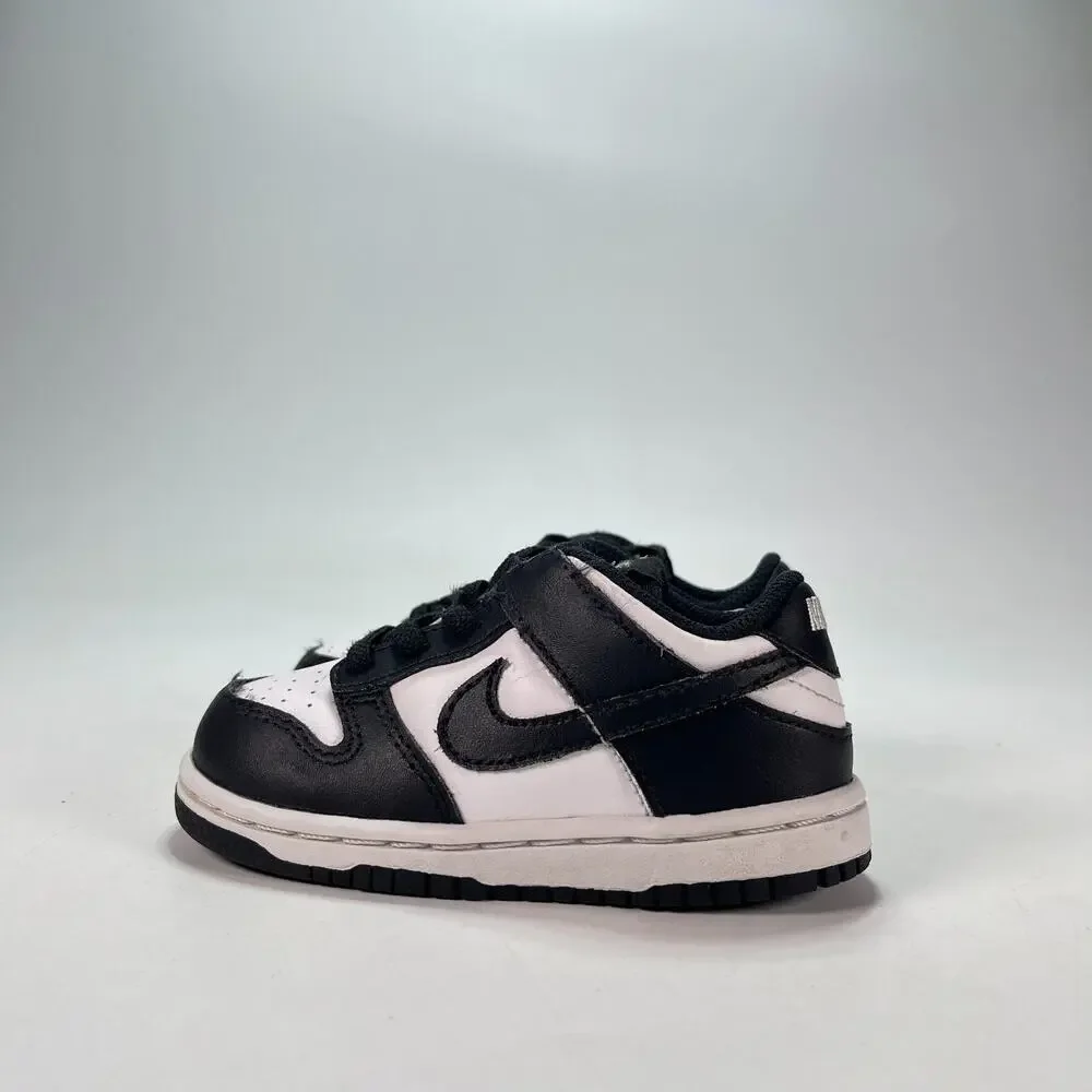 Nike Dunk Low Panda Black White Low Top Sneakers Shoes CW1589-100 Kids Size 7C